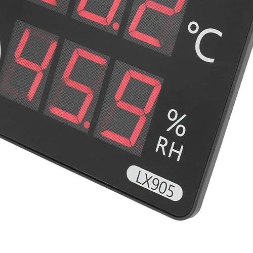 Vista 9 de Medidor de humedad de temperatura digital con sonda externa Pantalla LED termómetro higrómetro