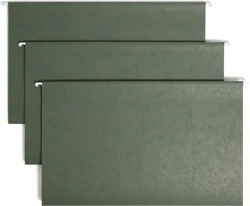 Vista 10 de Smead Carpeta colgante con pestaña, pestaña ajustable de corte 1/3, tamaño legal, verde estándar, 25 por caja (64135) (paquete de 2)