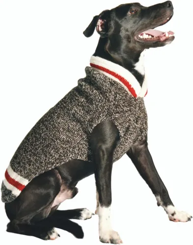 Vista 2 de Suéter tejido de novio para perro, XXS, Tonos café