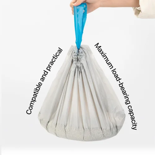 Vista 4 de Bolsas de basura reemplazadas Neakasa - 2 rollos, bolsas de contenedores de basura de gatos para caja de arena M1 de autolimpieza con tapa abierta