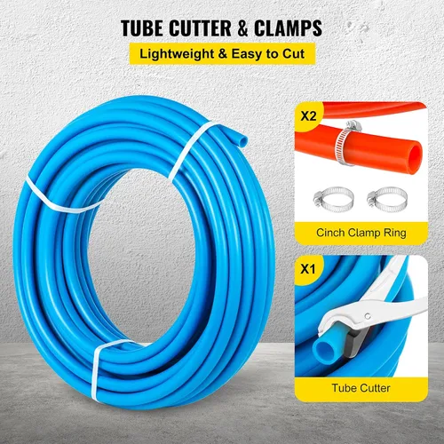 Vista 6 de OrangeA Tubo de PEX de 1/2 pulgada Tubo de agua potable 100/300/1000 pies Bobina de tubo PEX-B Tuberías con Barrera sin oxígeno para fontanería