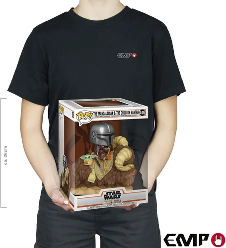 Vista 3 de Funko POP Pop! Deluxe: Mandalorian - Mandalorian en Bantha con niño, multicolor, estándar