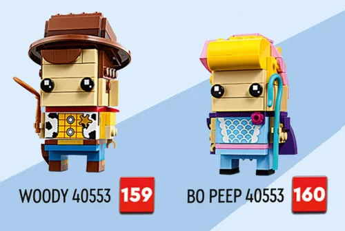 Vista 6 de LEGO BrickHeadz Woody y Bo Peep - Toy Story, 296 piezas