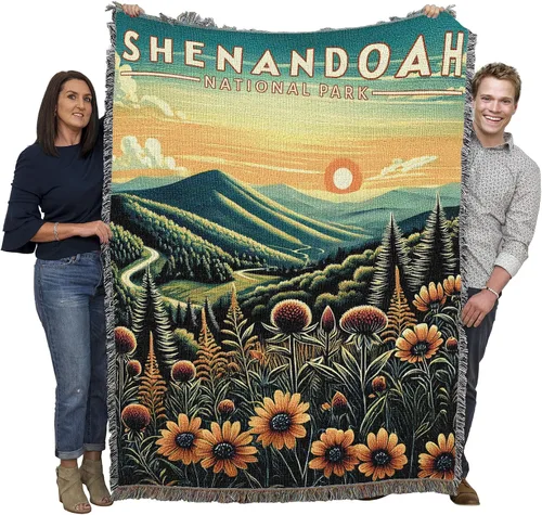 Vista 47 de Pure Country Weavers Manta del Parque Nacional Acadia, manta de tapiz de algodón para regalo, fabricada en los Estados Unidos, 72 x 54 pulgadas
