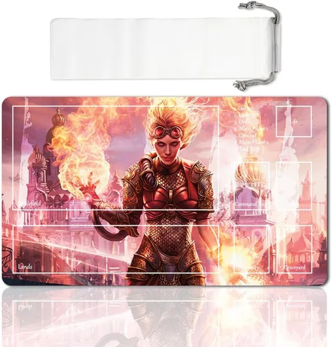 Vista 16 de Juego de mesa MTG Playmat Games Tamaño 60X35 cm CCG Compatible para TCG RPG CCG Play Mats (Ajani Steadfast-Zone)