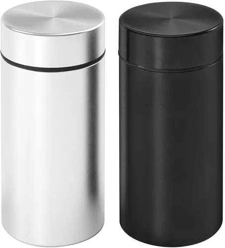 Vista 6 de OZCHIN Aluminum Storage Jar Portable Airtight Smell Proof Container Bottle Multipurpose Storage Container for Spices, Coffee & Teas 196 ml