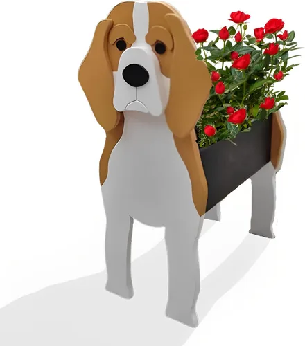 Vista 55 de Macetero de flores para perros, regalos para mujeres, bonitas macetas de PVC para perros, macetas para interiores y exteriores, maceta de jardín