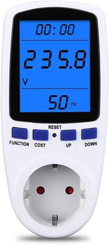 Vista 9 de Medidor de vatios mejorado, medidor de potencia, monitor de energía para el hogar, monitor de uso eléctrico, medidor de voltaje de energía