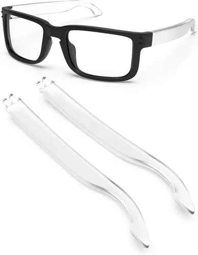 Vista 14 de Eye Opening Stuff Brazos de repuesto compatibles con gafas de sol Oakley Holbrook OO9102/Holbrook XL/Holbrook Asian Fit Negro claro