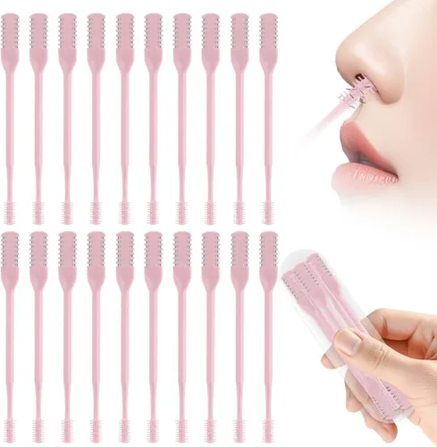 Vista 12 de Cortador de pelo nasal 2 en 1, recortador manual de doble cara con cepillo, cuchillo de nariz giratorio de 360° para hombres y mujeres, herramienta