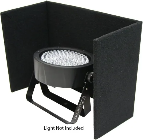 Vista 2 de American Sound Connection (8) Iluminación DJ Universal Slimpar 38 56 64 Can Luz LED Uplighting Negro Shield Cover