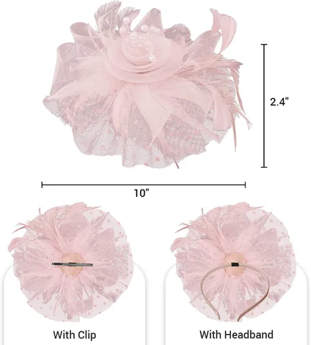 Vista 7 de Amazer Fascinators for Women Tea Party, Fascinator Headband for Women Tea Party Hats, Kentucky Derby Hats for Women Girl
