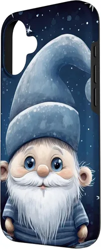 Vista 2 de iPhone 16 Funny Winter Gnome For Christmas Cute Xmas Snowflake Pattern Case
