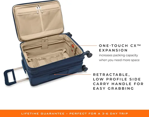 Vista 5 de Briggs & Riley Spinner, Azul Marino, 22-inch Baseline Essential Carry-On, Briggs & Riley Spinners de línea base