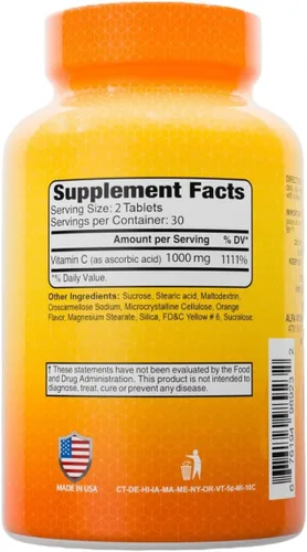 Vista 2 de ALFA VITAMINS Vitamina C masticables contiene 1000 mg - Tabletas fáciles de masticar - Super antioxidante - Refuerzo inmunológico - 60 tabletas