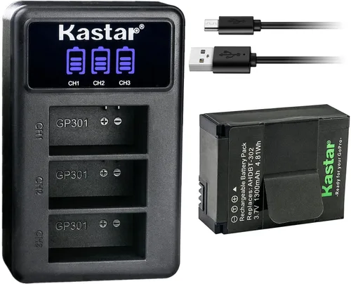 Vista 8 de Kastar - Cargador de batería con pantalla LCD triple USB compatible con cámara deportiva EHANG GHOSTDRONE 2.0 RC Quadcopter, EHANG GSC-200K