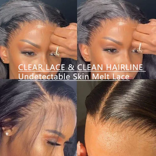 Vista 7 de Afro Kinky Curly 5x5 HD Cierre de encaje prearrancado con borde rizado de bebé 4B 4C, cierre de encaje HD de cabello humano transparente