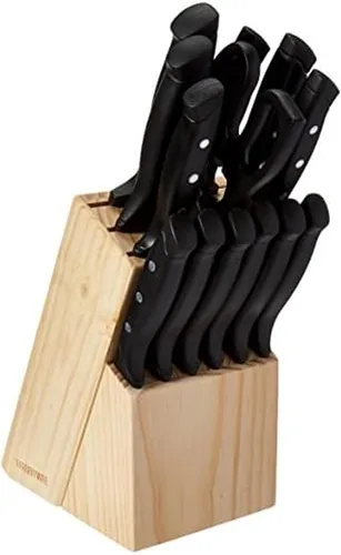 Vista 12 de Farberware - Juego de 22 piezas de cuchillos con remache triple que "nunca necesitan afilarse", acero inoxidable de alto carbono, juego de cuchillos