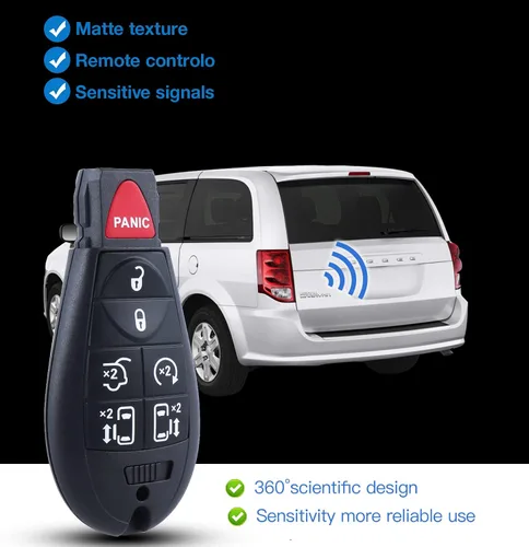 Vista 6 de Reemplazo de entrada sin llave compatible con Chrysler Town y Country Dodge Grand Caravan 2008 2009 2010 2011 2012 2013 2014 2015 2016 2017 2018