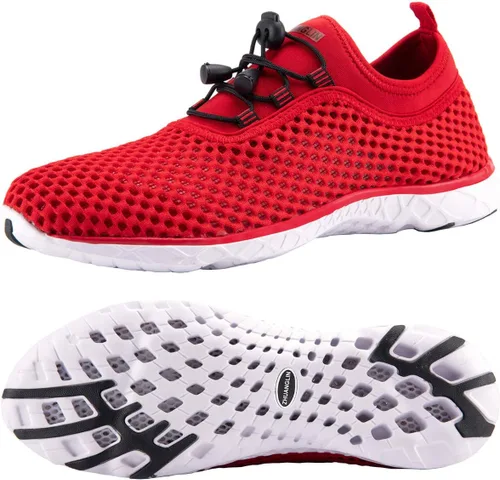 Vista 17 de Zapatos de agua para mujer de secado rápido, drenaje de 3 segundos y todo terreno para natación, senderismo, yoga 18155Negro