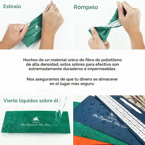 Vista 4 de Sobres para dinero en efectivo Clever Fox Colores surtidos