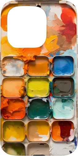 Vista 14 de Pinturas de acuarela y paleta de pintura, funda colorida para el iPhone 17