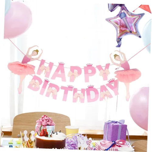 Vista 3 de Vaguelly Pancartas de feliz cumpleaños para decoración de boda, decoración de fiesta, guirnalda de banderines para cumpleaños, tira de la bandera