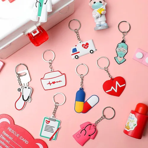 Vista 6 de Henoyso 36 Pack Nurse Keychain Bulk Nurse Gifts for Women Nurse Appreciation Gifts Nurse Accessories Nurse Party Favors