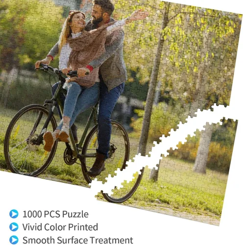 Vista 2 de Rompecabezas personalizados a partir de fotos, rompecabezas personalizado de 300/500/1000 piezas, rompecabezas de madera personalizados para adultos