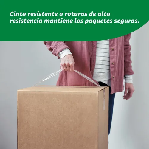 Vista 2 de Duck Recambios de Cinta de Embalaje Transparente HD - 6 Rollos de Cinta de Embalaje Resistente de Servicio Pesado para Envío y Mudanza, Cajas