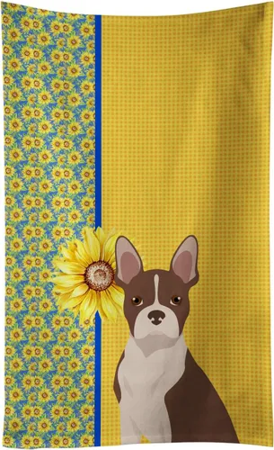Vista 169 de Caroline's Treasures WDK5313KTWL - Toalla de cocina con diseño de girasoles de verano, color negro y tostado, Airedale Terrier, toalla de mano