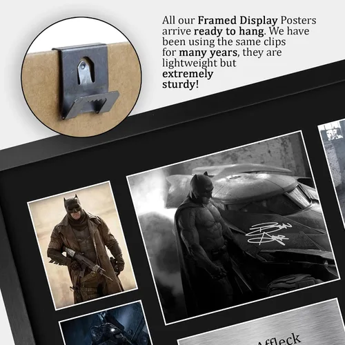 Vista 5 de HWC Trading Ben Affleck Batman v Superman Gifts Impreso Firmado Autógrafo para fans de recuerdos de películas, 16 x 12 pulgadas enmarcado