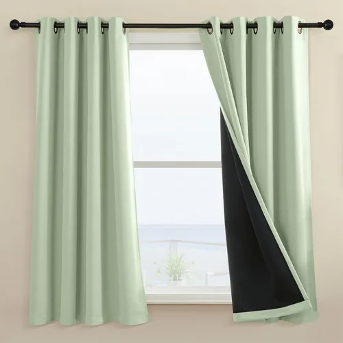 Vista 28 de Rutterllow - Cortinas 100% opacas, paneles de cortina con ojales, aislamiento térmico y bloqueo de luz para habitación y sala de estar