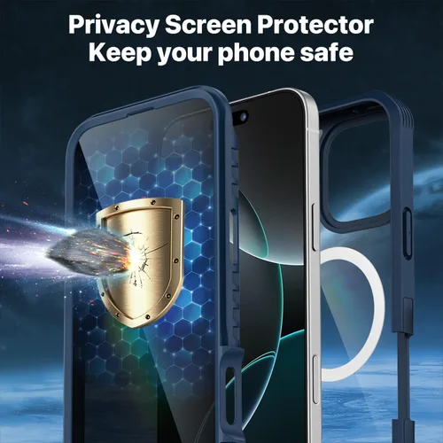 Vista 203 de CENHUFO Funda de privacidad para iPhone 11 Pro, funda de cuerpo completo con protector de pantalla de privacidad de vidrio templado 9H integrado
