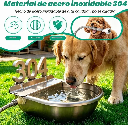 Vista 9 de Cuenco automático para beber, dispensador de agua de ganado de granja de acero inoxidable con orificio de drenaje y válvula de flotador