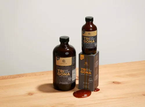 Vista 4 de Anaya Miel de Trigona 100% pura y cruda (miel de abeja melipona sin aguijón) - Sin filtrar, cultivada orgánicamente, sin OMG, sin alimentación