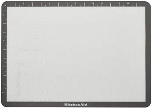 Vista 6 de KitchenAid Alfombrilla de silicona grande para hornear, 12x17 pulgadas, gris