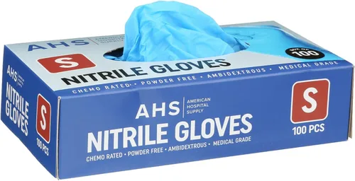 Vista 5 de American Hospital Supply Guantes de nitrilo, paquete de guantes de quimioterapia, sin polvo, de grado médico, guantes de examen Industrial
