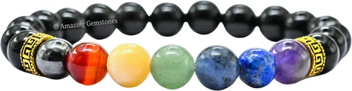 Vista 371 de Amazing Gemstone Crystal Bracelet for Women Men's Gifts - Protection Healing Crystal Bracelet - 8mm Gemstone Beaded Stretchable Bracelet Pulseras
