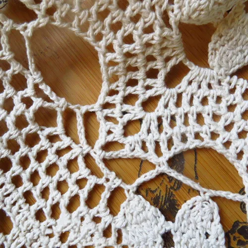 Vista 4 de Hetao 16 x 23 pulgadas, 100% algodón hecho a mano, manteles oblongos, tapetes, color beige