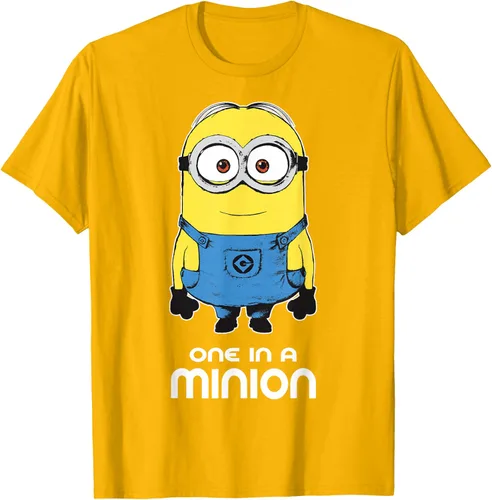 Vista 57 de Despicable Me Camiseta estampada Minions Bob One in A Minion Negro