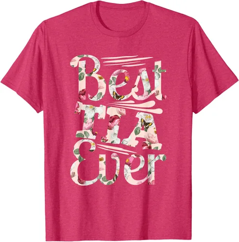 Vista 28 de Camiseta para mujer con texto en inglés "Best Tia Ever" Negro