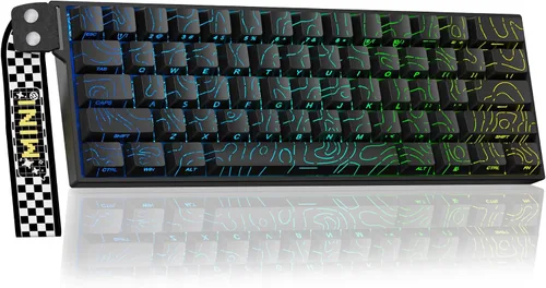 Vista 12 de Aula MINI60 HE Teclado inalámbrico para juegos 60%, teclado magnético de disparo rápido efecto Hall, sondeo de 8000 Hz, triple modo Negro