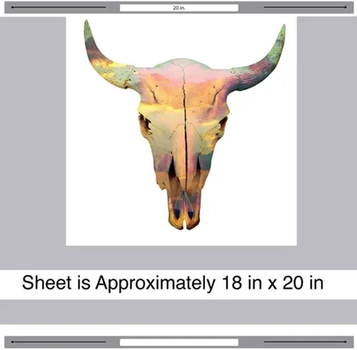 Vista 2 de Sunset Decal- Bull de pared Calavera calcomanía decorativo para pared por chromantics
