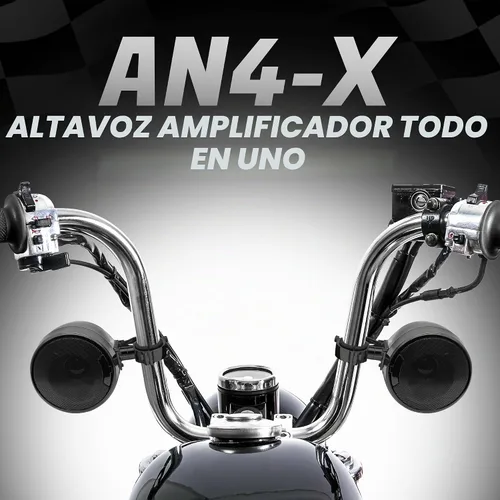 Vista 3 de GoHawk - Altavoces Bluetooth para motocicleta, sistema de audio de radio impermeable Built-in Amplifier, 4.5" Full-range Speakers, USB AUX, Great