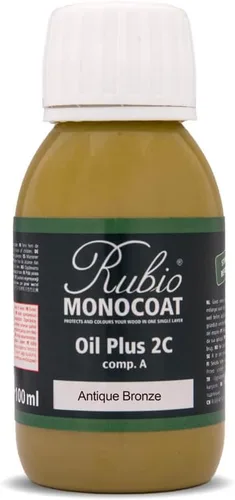 Vista 33 de Rubio Monocoat Muestra de Tinte y Acabado para Madera - Niebla 5% Aceite Plus Parte A Aceite de linaza para madera de secado rápido y ecológico