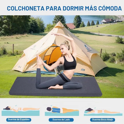 Vista 2 de Extra Thick Memory Foam Camping Mattress - 72" x 24" Portable Sleeping Pad for Adults, Folding Camping Bed Mat, Lightweight Cot Mattress Topper for