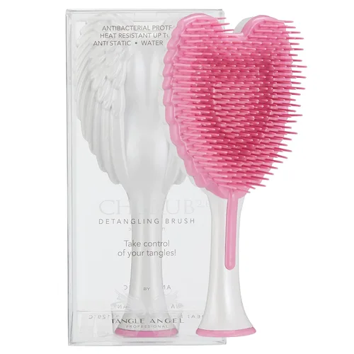 Vista 6 de Tangle Angel Cherub - Mini cepillo desenredante para niños, antiestático, suave, desenredante, para cabello húmedo, seco, rizado, grueso, liso u