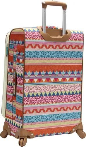 Vista 4 de Lily Bloom Maleta de 3 piezas Softside Spinner Maleta On The Prowl Softshell - Juego de equipaje expandible con ruedas giratorias