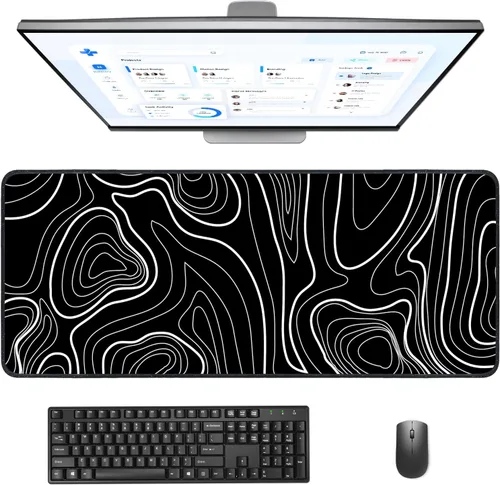 Vista 4 de XXXL - Alfombrilla de mouse para juegos, alfombrilla de mouse grande para escritorio, alfombrilla de mouse extendida, con base de goma